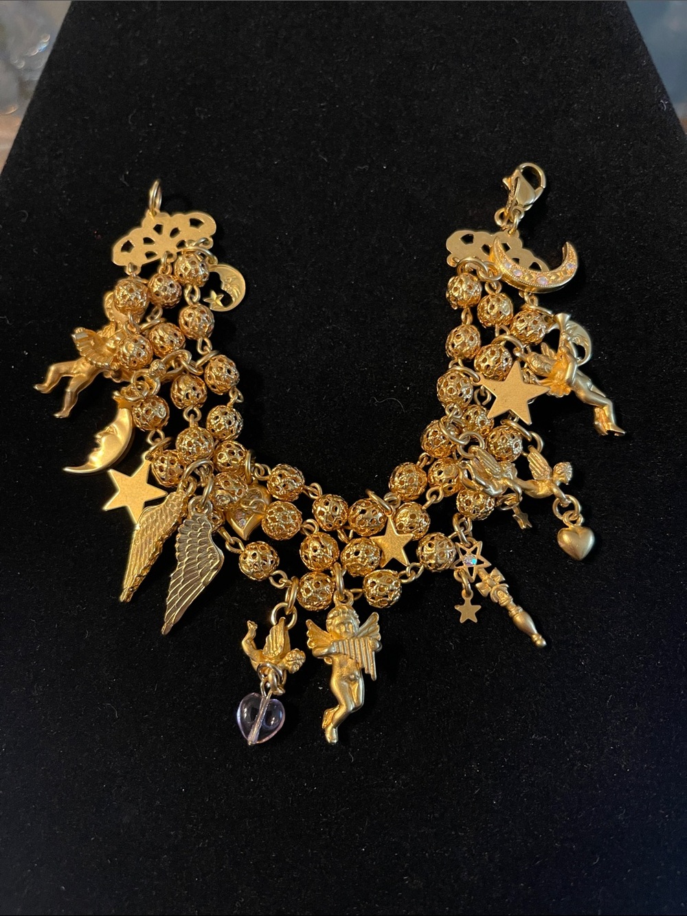 Kirks Folley Gold-Tone Celestial Charm Multi-Strand Bracelet
